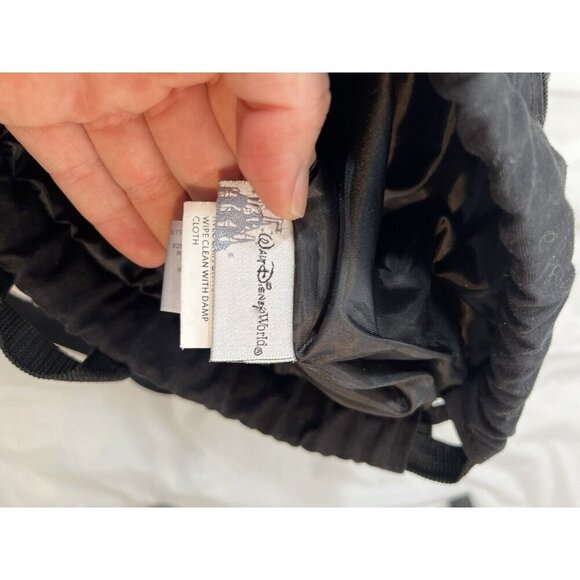 Walt Disney World Backpack Micky Mouse Printed Black Canvas Fabric - Picture 10 of 13